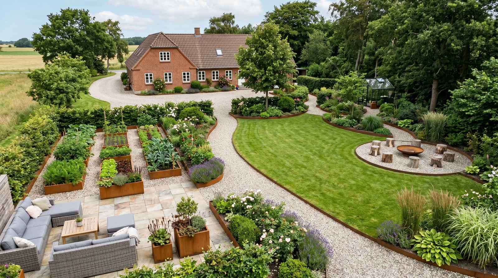 5 tuinzones die je kunt creëren met cortenstaal