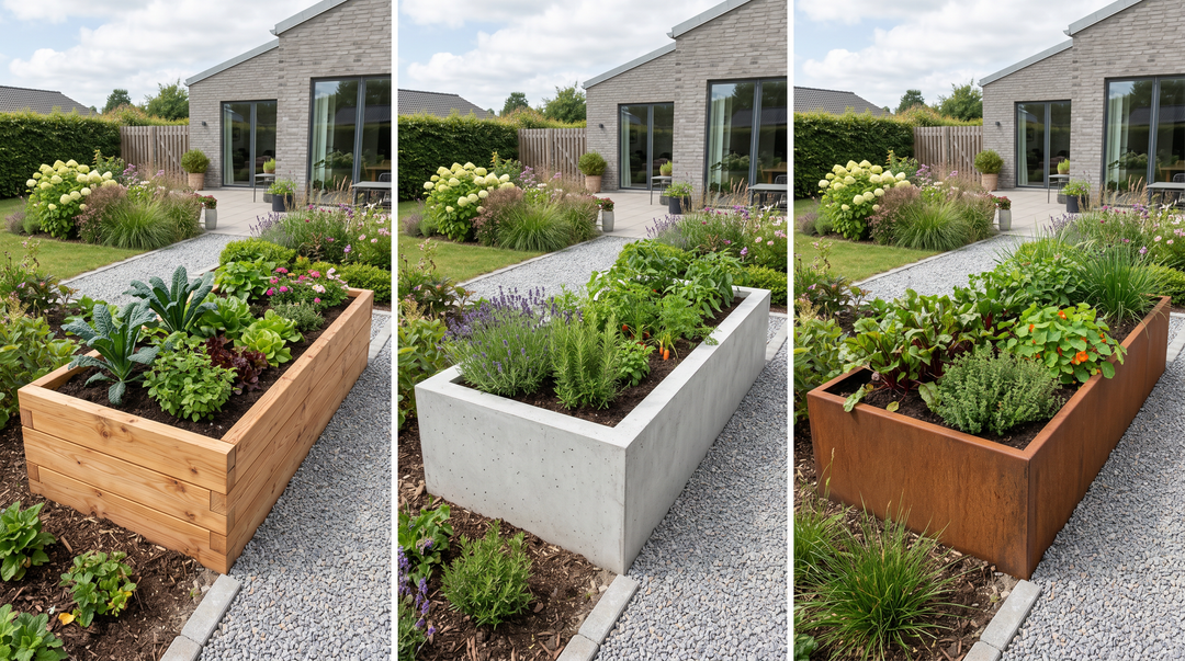 Cortenstaal, hout of beton: Welk materiaal past bij jouw tuin?