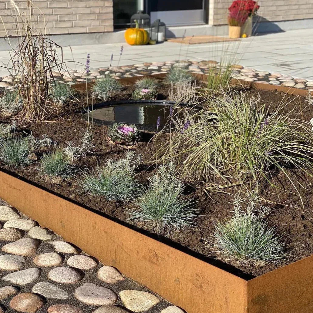 Borderrand van 2 mm cortenstaal