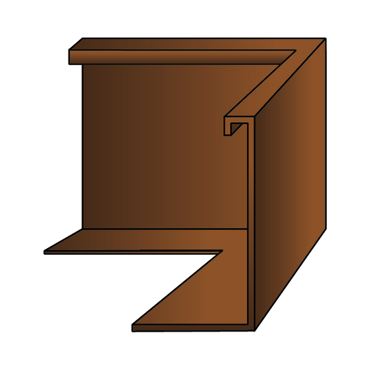 Buitenhoekelement voor keerwanden van cortenstaal