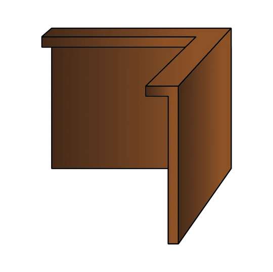 Hoek voor borderrand met omgezette bovenrand