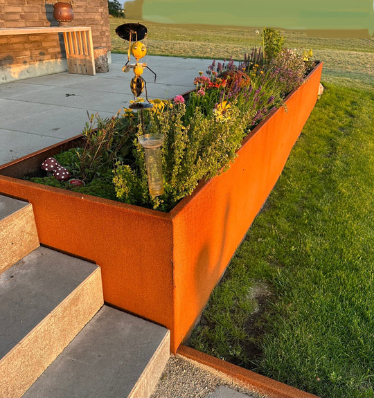 Maatwerk: Plantenbak, lang model +200 (zonder bodem)