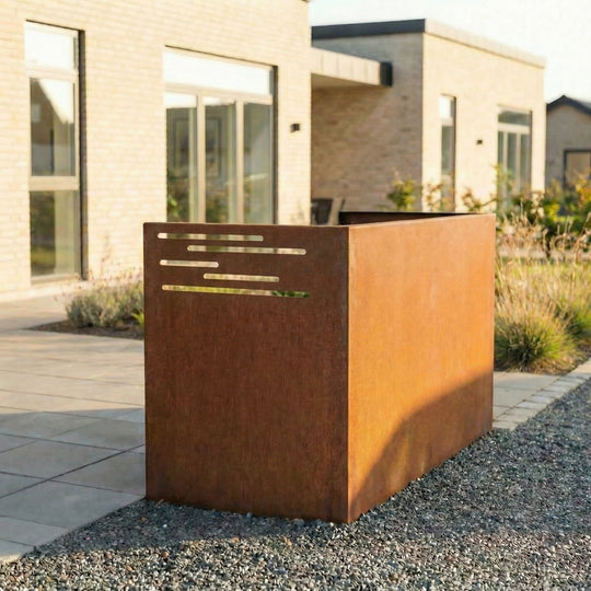 Afvalcontainerafscherming van cortenstaal - design model
