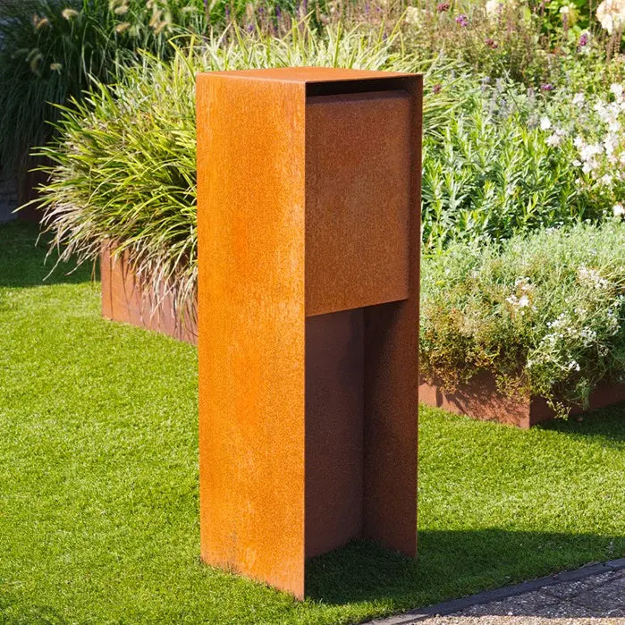 Brievenbus van cortenstaal, design
