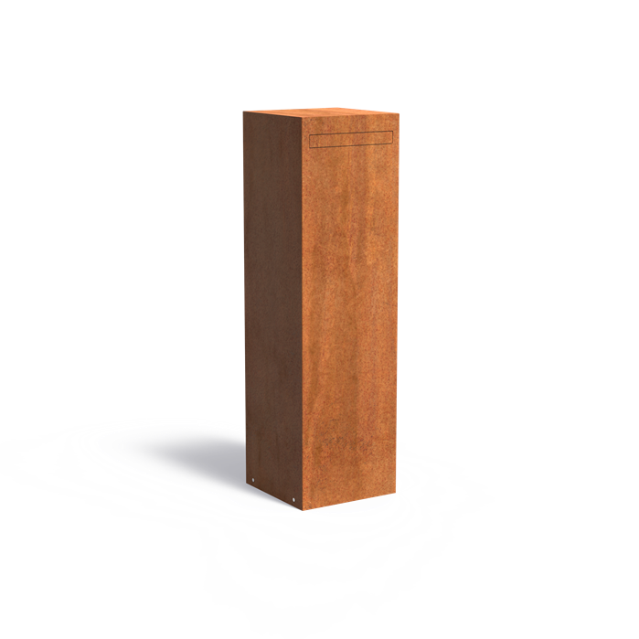 Brievenbus van cortenstaal - minimalistisch model