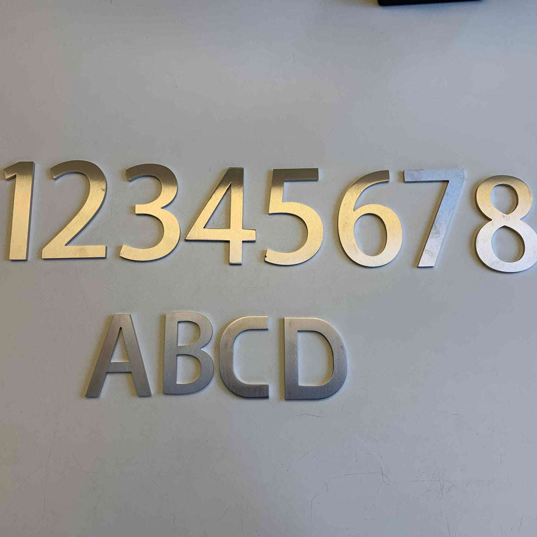 Roestvrij stalen huisnummer en letters