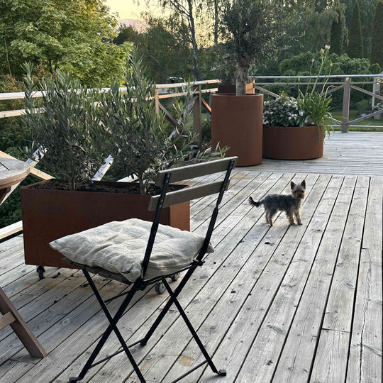 Plantenbak met wielen